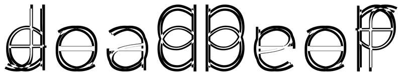 Ambigram for deadbeef in Sourcecodepro-extralight